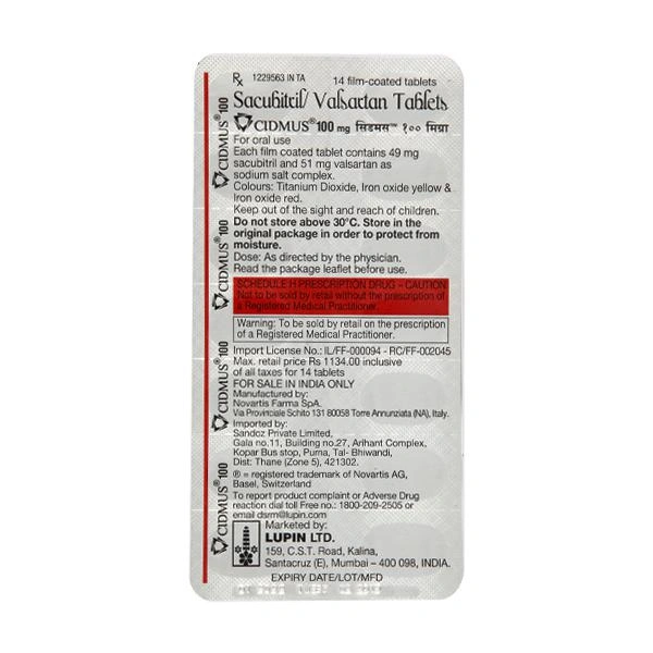 CIDMUS 100mg Tablet  - Prescription Required
