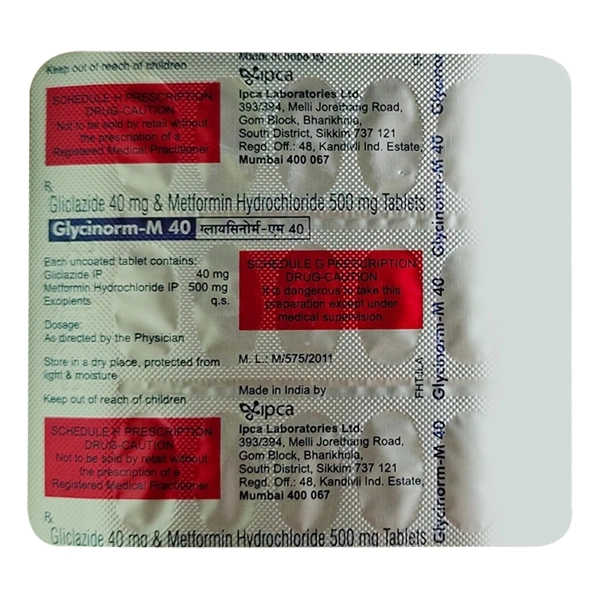Glycinorm-M 40 Tablet  - Prescription Required