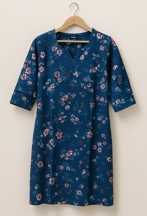 Dhuni By Avaasa Kurti - Medium, Navy Blue