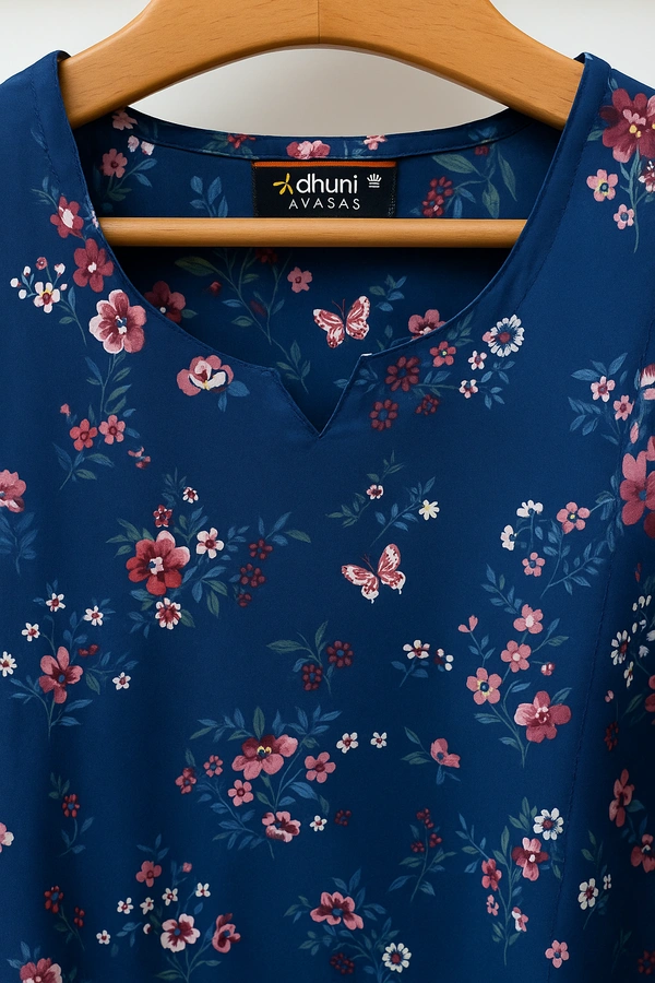 Dhuni By Avaasa Kurti - Medium, Navy Blue