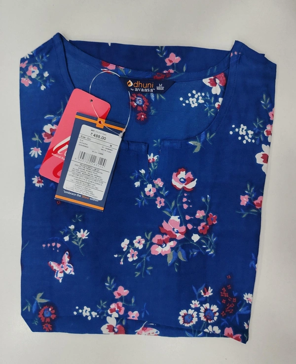 Dhuni By Avaasa Kurti - Medium, Navy Blue