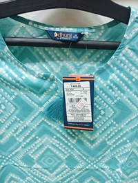 Dhuni By Avaasa Kurti - Medium, Cyan Aqua