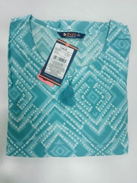 Dhuni By Avaasa Kurti - Medium, Cyan Aqua