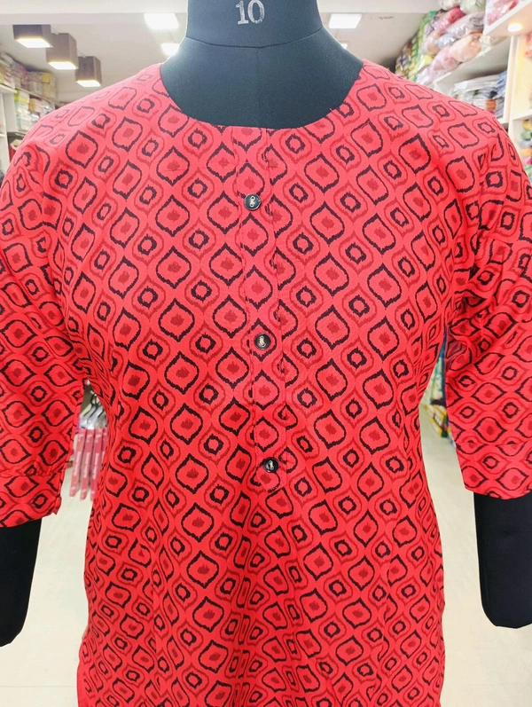 Kurti with Pocket KL005 - Red, Medium