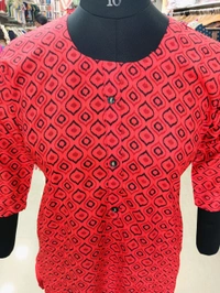 Kurti with Pocket KL005 - Red, Large