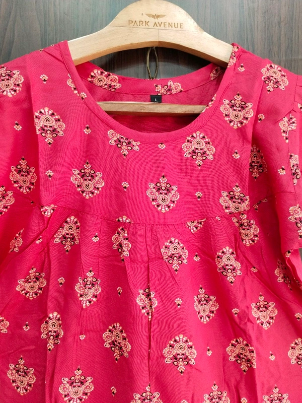 Womens Night Wear(Co-ord Set) - Red, Small