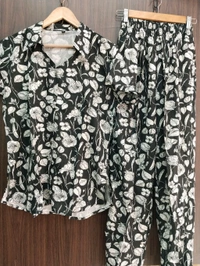 Womens Night Wear(Co-ord Set) - X-Large, Black