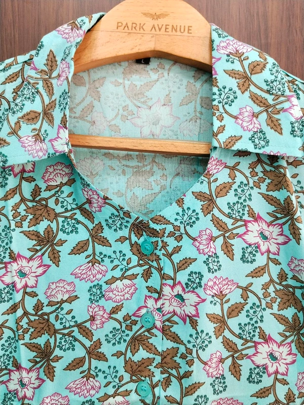 Womens Night Wear(Co-ord Set) - Neptune, Medium