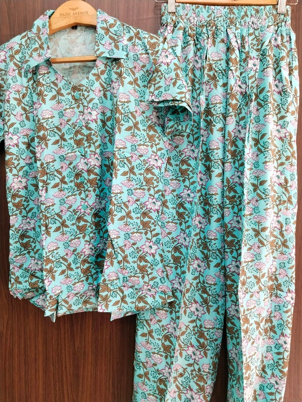 Womens Night Wear(Co-ord Set) - X-Large, Neptune