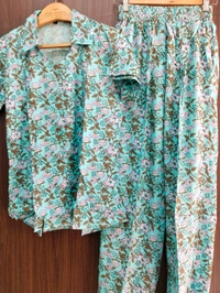 Womens Night Wear(Co-ord Set) - X-Large, Neptune