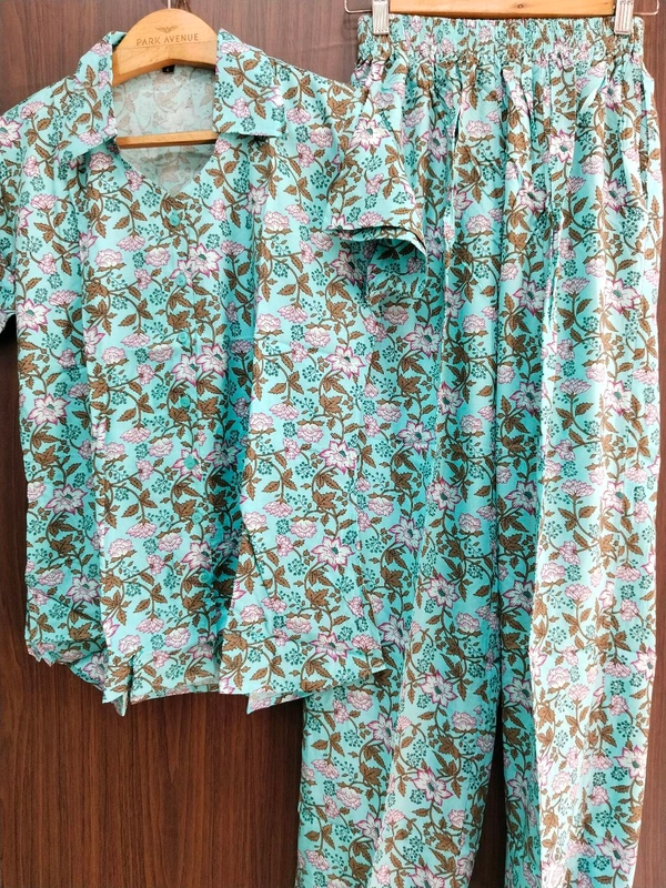 Womens Night Wear(Co-ord Set) - X-Large, Neptune