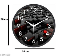 Analog 25 cm X 25 cm Wall Clock (Multicolor, With Glass, Standard)