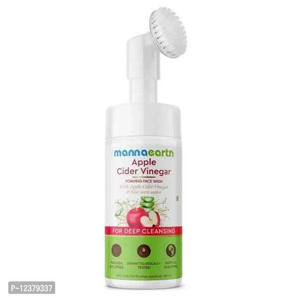 Apple Cider Vinegar Foaming Face Wash with Apple Cider Vinegar and Aloe Vera Water for Deep Cleansing - 150ml