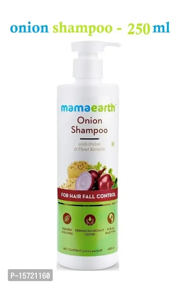Mamaearth Onion Hair Fall Shampoo for Hair Growth & Hair Fall Control, with Onion Oil & Plant Keratin 250ml