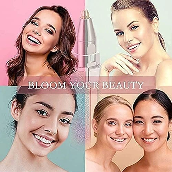 Portable eyebrow trimmer for women, epilator for women, facial hair remover for women,Face, Lips, Nose Hair Removal Electric Trimmer with Light (Rainbow)