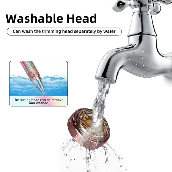 Portable eyebrow trimmer for women, epilator for women, facial hair remover for women,Face, Lips, Nose Hair Removal Electric Trimmer with Light (Rainbow)