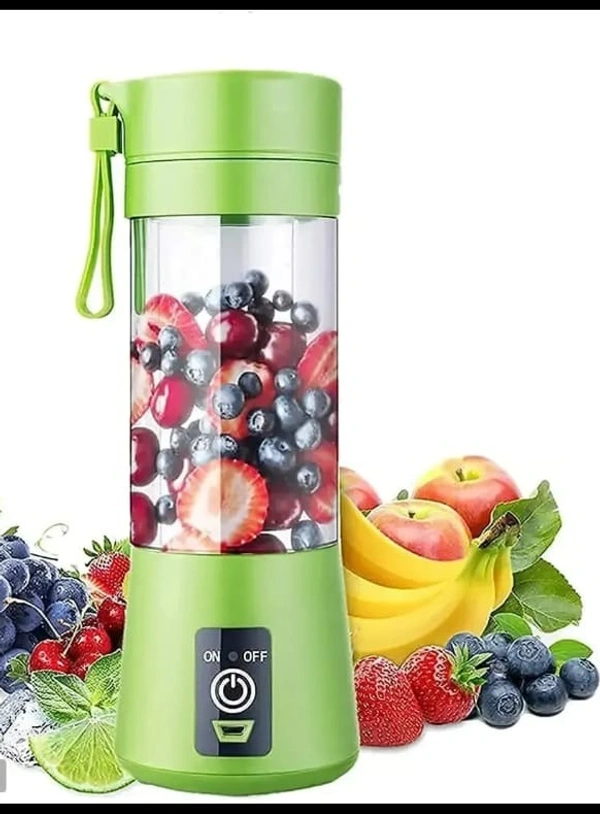 6 Blades Juicer Rechargeable Portable Electric USB Juicer Bottle Blender for Making Juice,Travel Juicer for Fruits and Vegetables,Juicer Maker Machine (MULTI-COLOUR) (Plastic) - Green