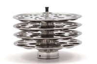 4 Plates Stainless Steel round Idly Stand/Idly Maker Makes 72 mini Idly at Once. (4 Plate mini Idli) (round mini idli 4 plate)