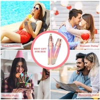 Portable eyebrow trimmer for women, epilator for women, facial hair remover for women,Face, Lips, Nose Hair Removal Electric Trimmer with Light (Rainbow)