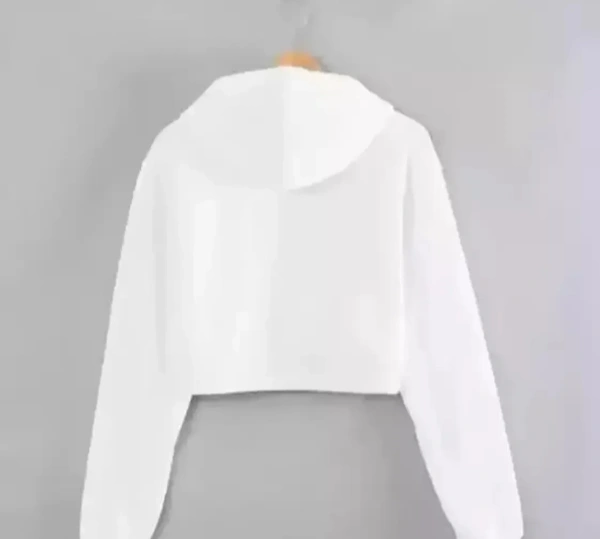 BQF-WHITE PRINTED HOODIE FOR WOMEN - 2XL, Rose Hart