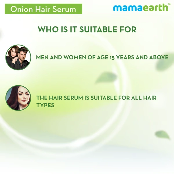 Mama Earth Onion Hair Serum with Onion and Biotin for Strong, Frizz-Free Hair - 100 ml Reduces Frizz & Tangles | Minimizes Hair Breakage