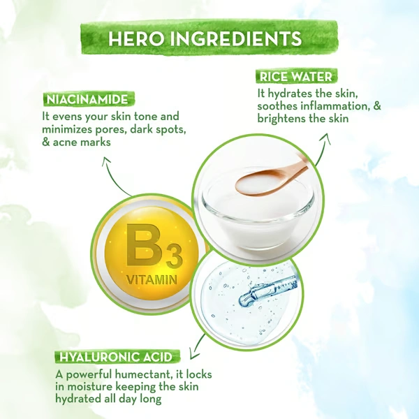 Mama Earth Rice Face Serum With Rice Water & Niacinamide for Glass Skin - 30 ml Unclogs Pores | Exfoliates | Brightens Skin Tone