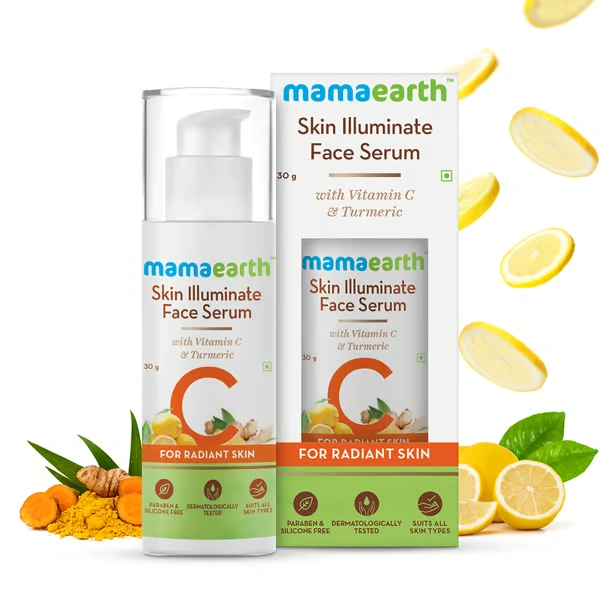 Mama Earth Skin Illuminate Face Serum for Radiant Skin with Vitamin C and Turmeric - 15 g Highly Potent Vitamin C | Gives A Radiant Glow - 15 G