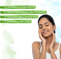 Mama Earth Tea Tree Face Serum for Acne and Pimples - 30 ml Prevents Acne Breakouts |Controls Sebum Production