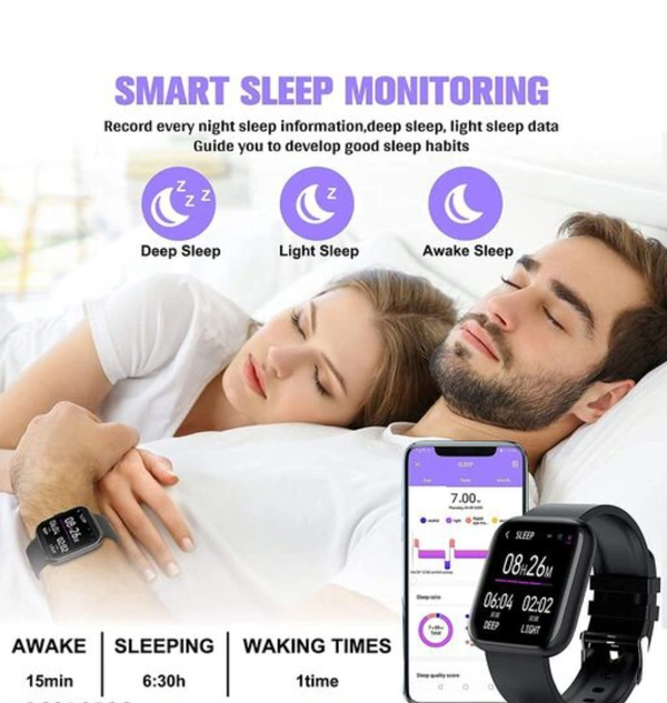 Smart Watch D1 - Yes, Black, 4 Days