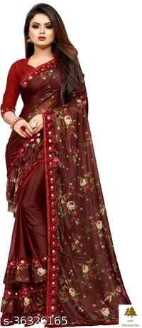 Fashionable Silk Sarees - 3, free size