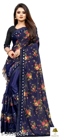 Fashionable Silk Sarees - 3, free size