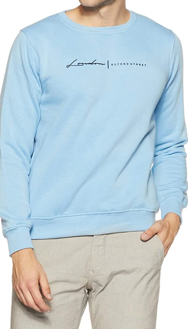 Sweat Shirts Blue With Pocket - Blue, M