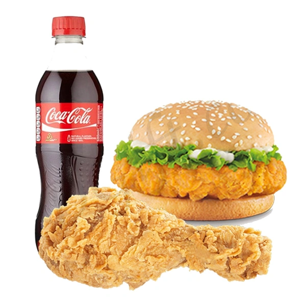 STEAMBERG ZINGER BURGER MEAL  STEAMBERG ZNGER BURGER + 1 PCS CHICKEN + COKE
