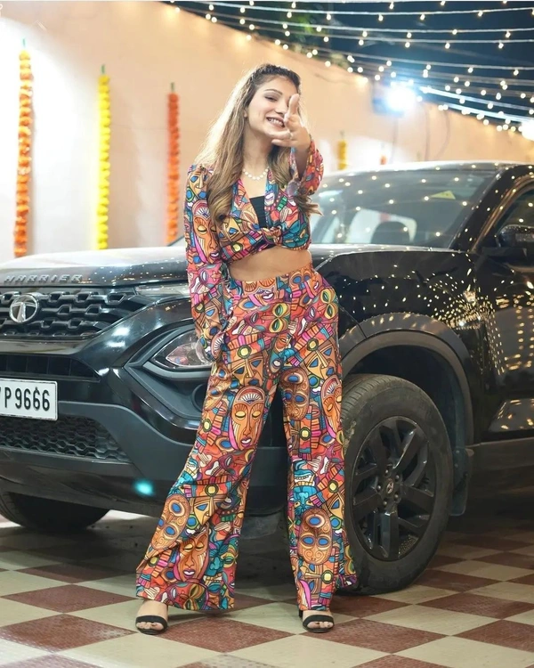 Two Piece Boho Print Set - M