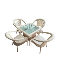 Zecado Atlas 4 Seater Patio Coffee Table Off-White Corduroy Finish - Off-White