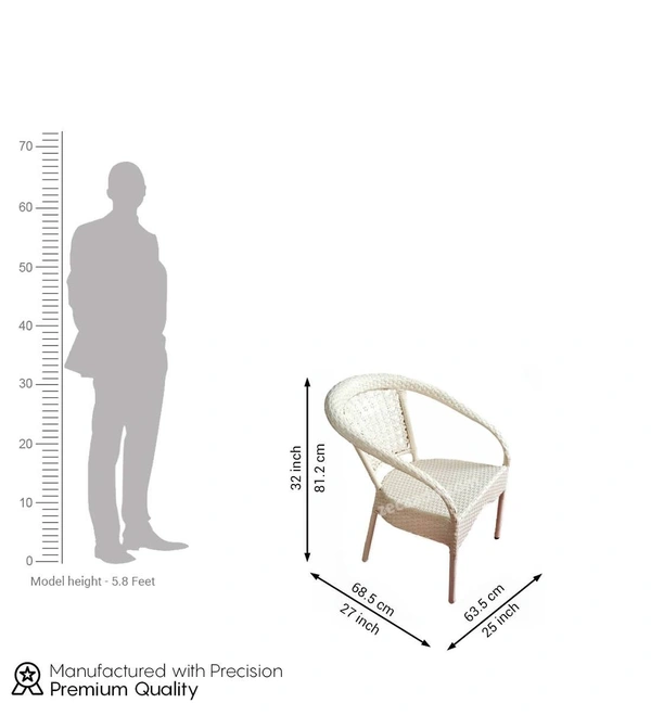 Zecado Atlas 4 Seater Patio Coffee Table Off-White Corduroy Finish - Off-White