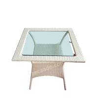 Zecado Atlas 4 Seater Patio Coffee Table Off-White Corduroy Finish - Off-White