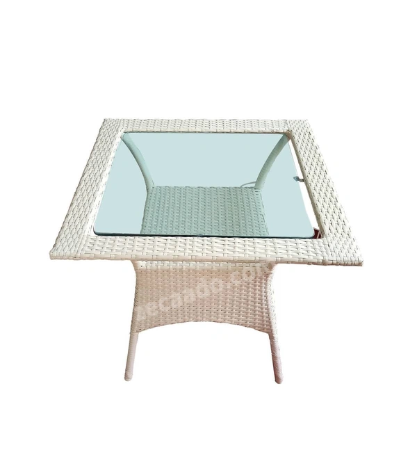 Zecado Atlas 4 Seater Patio Coffee Table Off-White Corduroy Finish - Off-White