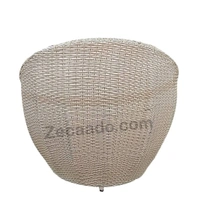 Zecado Fortune 2 Outdoor Patio Chairs in White Black Corduroy Finish with Orange Cushions - White Black, Orange