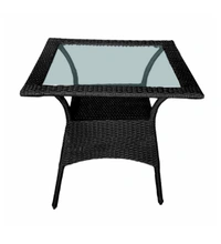 Zecado Pristine 4 Seater Wicker Lawn Chair Set in Black Corduroy Finish with Off-White Cushions - Black, Off-White