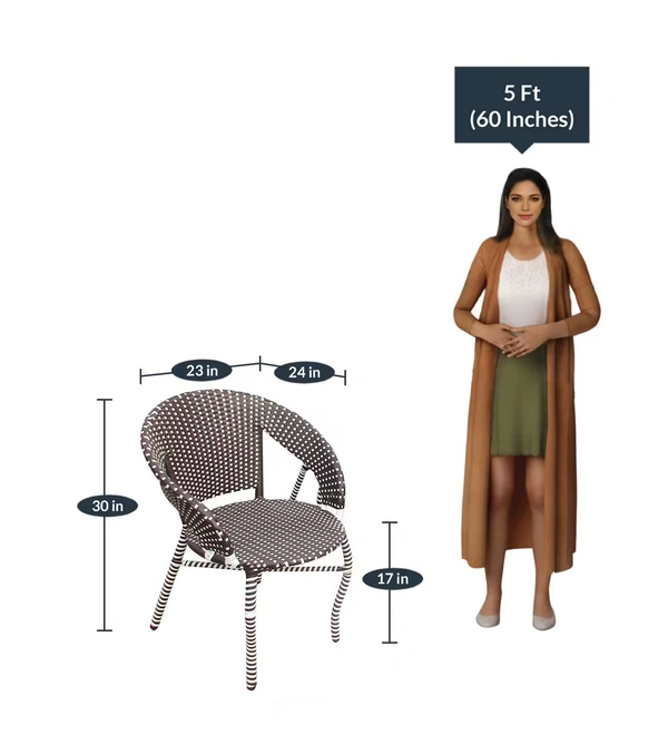 Zecado Tuffy 2 Seater Patio Coffee Table Set In Off-White Corduroy Finish - Brown & White