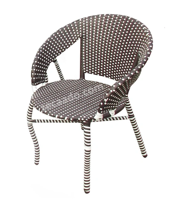 Zecado Tuffy 2 Seater Patio Coffee Table Set In Off-White Corduroy Finish - Brown & White