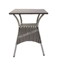 Zecado Tuffy 2 Seater Patio Coffee Table Set In Off-White Corduroy Finish - Brown & White