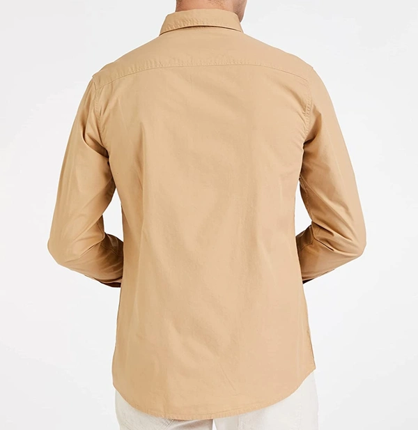 Beige Full Sleeves Shirt - Beige, S