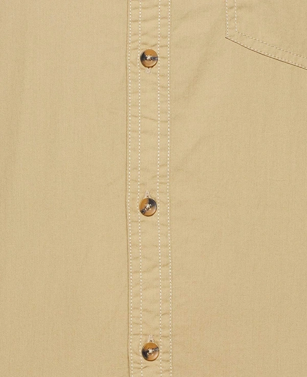 Beige Full Sleeves Shirt - Beige, S