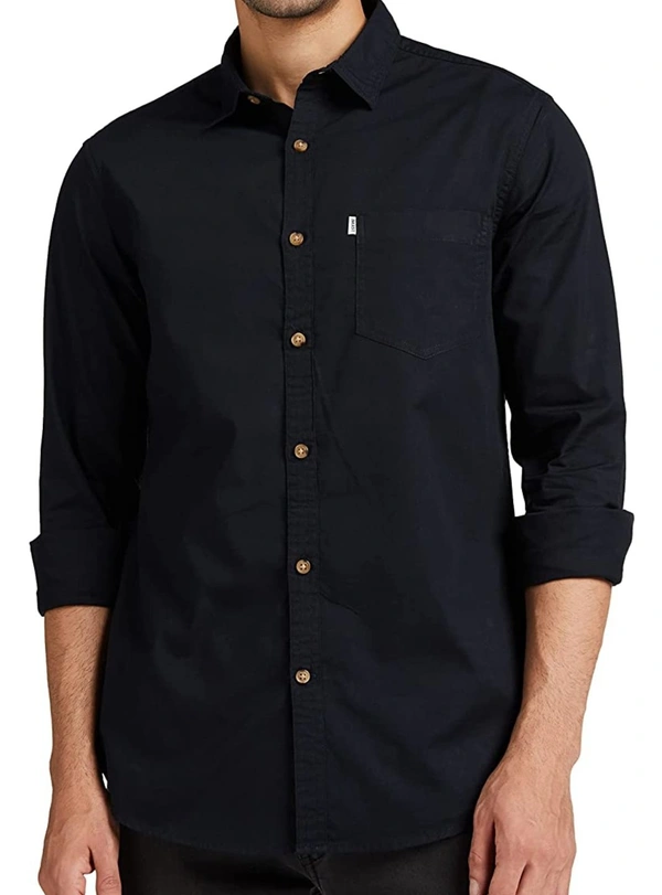 Black Full Sleeves Shirt - BLACK, 3XL
