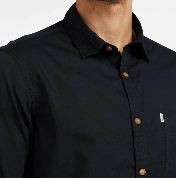 Black Full Sleeves Shirt - BLACK, 3XL