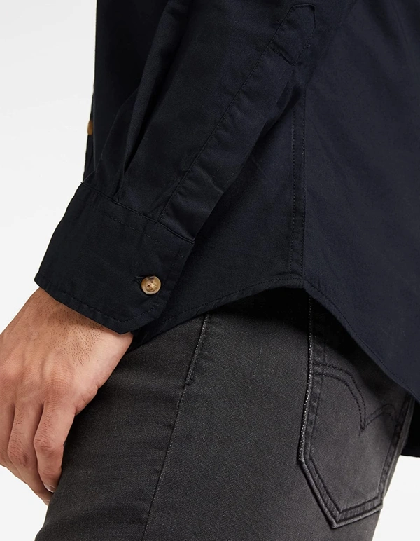 Black Full Sleeves Shirt - BLACK, 3XL