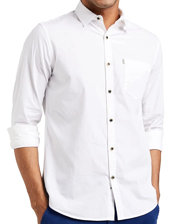 White Full Sleeves Shirt  - S, White