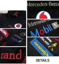 Mercedes Vintage Jacket - Black + Red, M